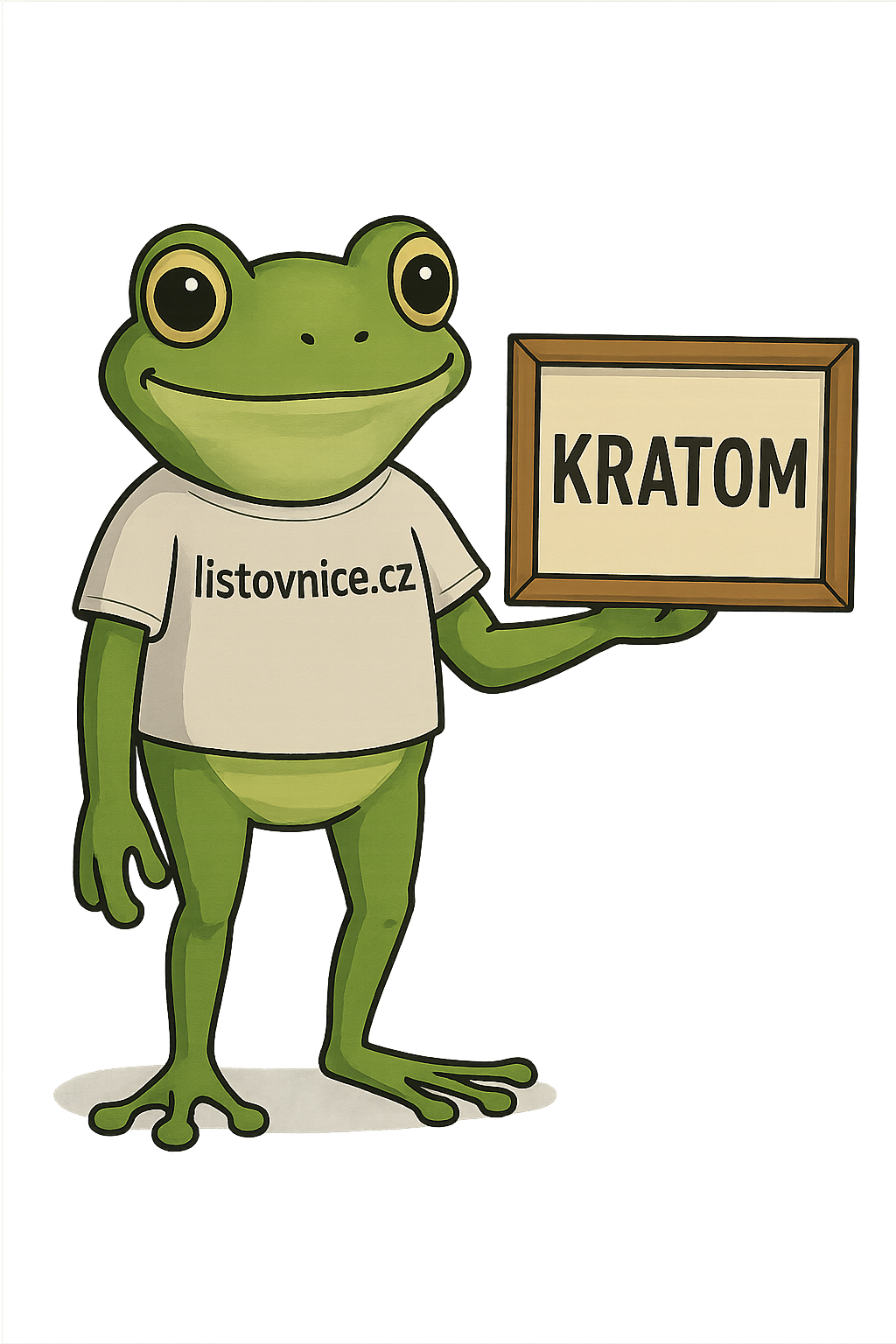 Žabák s nápisem KRATOM